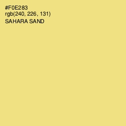 #F0E283 - Sahara Sand Color Image